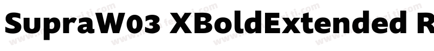 SupraW03 XBoldExtended Regular字体转换